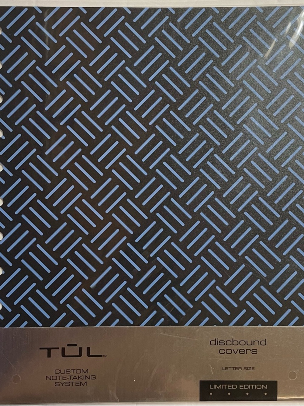 TUL Discbound Notebook Covers, Letter Size, Blue/Gray Weave